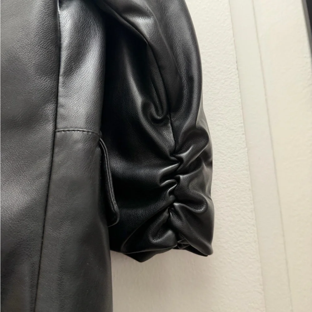 Bagatelle Black Leather Blazer